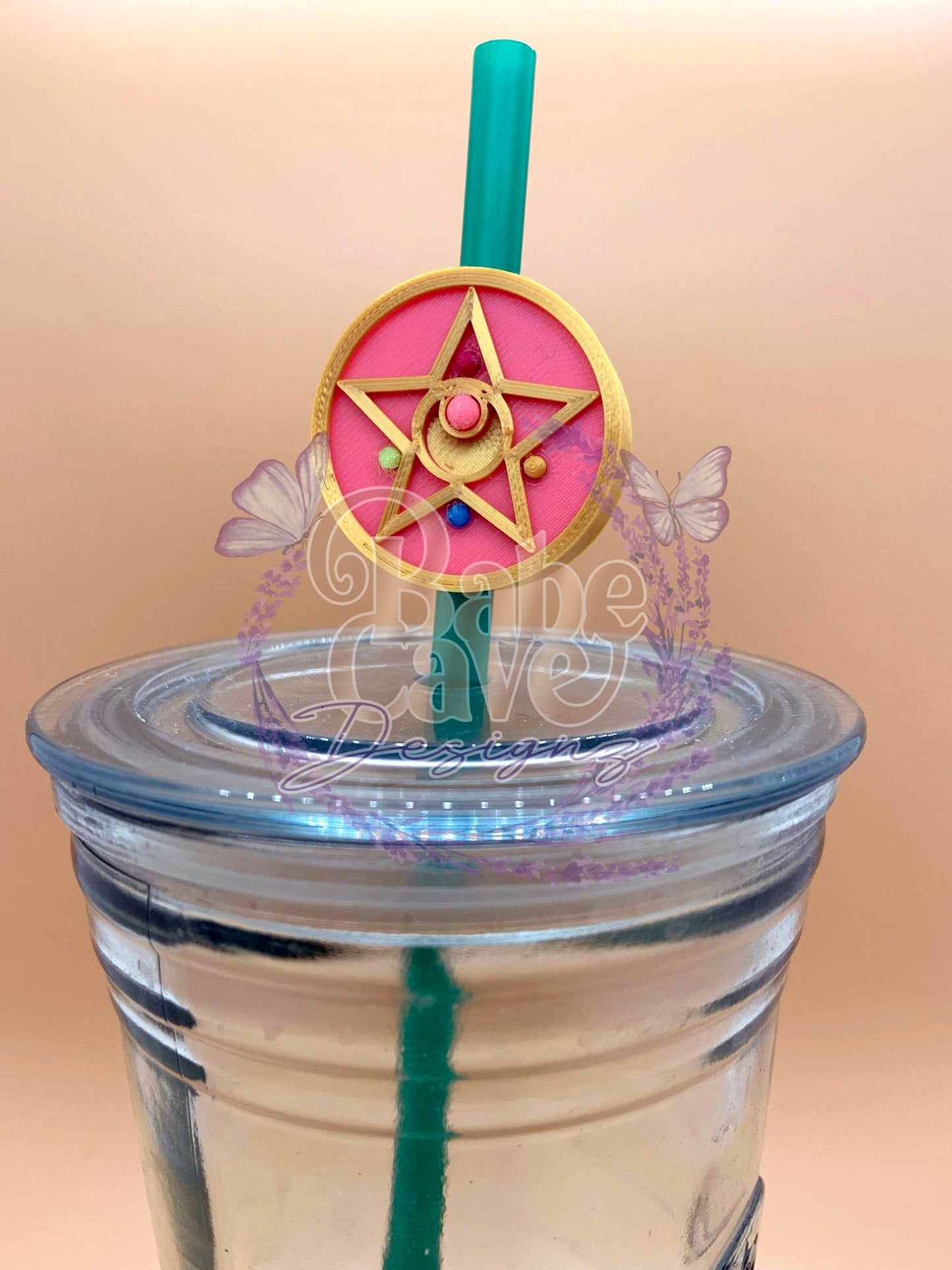 Sailor Brooch 3D Straw Topper Accessory
