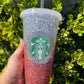 Ombre Tumbler | Ombre Glitter Cup | Rhinestone Cup | Personalized Glitter Cup | Bedazzled Cup