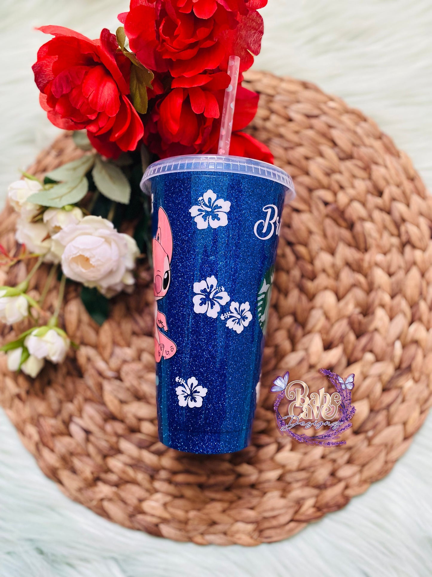 Stitch Starbucks Tumbler, Tumbler Disney, Valentines tumbler, Lilo, Cartoons Tumbler, Stitch Angel Tumbler