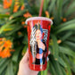 Tejano Queen Venti Iced coffee Tumbler || La Reyna de la cumbia Starbucks Clear Cups & Skinny Tumblers | Personalized Cups