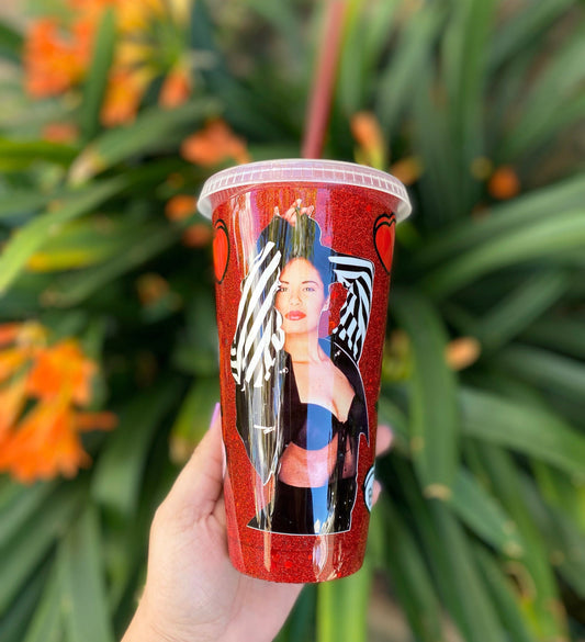Tejano Queen Venti Iced coffee Tumbler || La Reyna de la cumbia Starbucks Clear Cups & Skinny Tumblers | Personalized Cups
