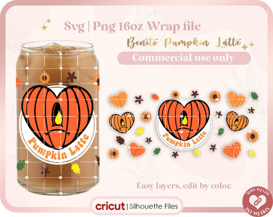 Pumpkin Spice Cafecito y Chisme Libbey 16oz SVG