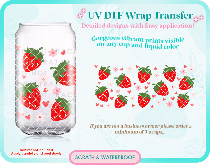 Strawberry Spring UV-DTF Wrap