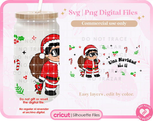 Santa Baby Benito Navidad Sin ti Libbey 16oz wrap & Png